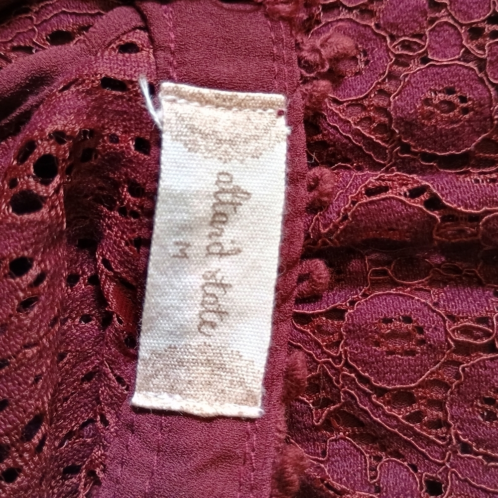Altar'd State Medium Lace Sleeveless Blouse Top Lined Boho Fairy Whimsigoth - Picture 11 of 14